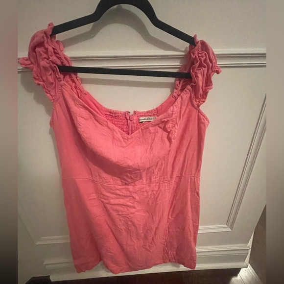 Abercrombie and Fitch Linen pink dress - xl - Picture 2 of 4